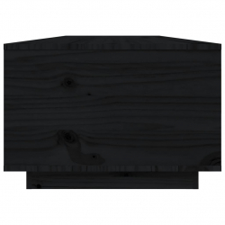 Stolik kawowy, czarny, 80x50x35,5 cm, lite drewno sosnowe