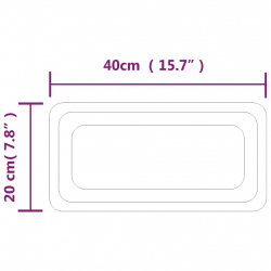 Lustro łazienkowe z LED, 40x20 cm