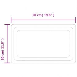 Lustro łazienkowe z LED, 50x30 cm
