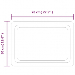 Lustro łazienkowe z LED, 70x50 cm