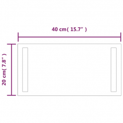 Lustro łazienkowe z LED, 20x40 cm