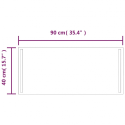 Lustro łazienkowe z LED, 40x90 cm