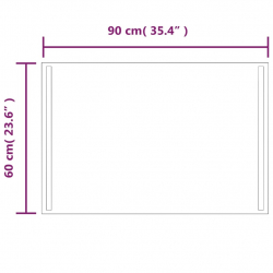 Lustro łazienkowe z LED, 60x90 cm