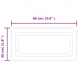 Lustro łazienkowe z LED, 30x60 cm
