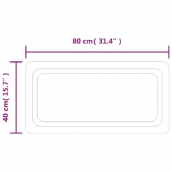 Lustro łazienkowe z LED, 40x80 cm