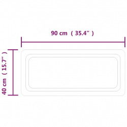 Lustro łazienkowe z LED, 40x90 cm