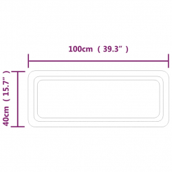 Lustro łazienkowe z LED, 40x100 cm