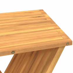 Składany stołek, 40x32,5x70 cm, lite drewno tekowe