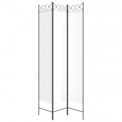 Parawan 3-panelowy, biały, 120x220 cm, tkanina