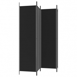 Parawan 4-panelowy, czarny, 200x200 cm, tkanina
