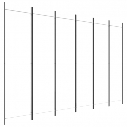 Parawan 6-panelowy, biały, 300 x 200 cm, tkanina
