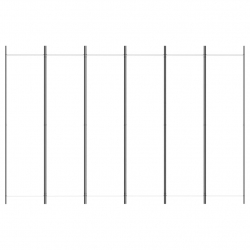 Parawan 6-panelowy, biały, 300 x 200 cm, tkanina