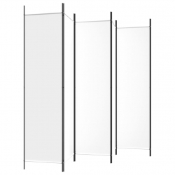 Parawan 6-panelowy, biały, 300 x 200 cm, tkanina
