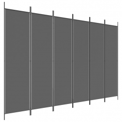 Parawan 6-panelowy, antracytowy, 300x200 cm, tkanina