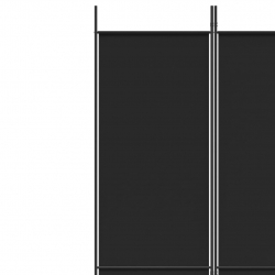 Parawan 6-panelowy, czarny, 300x220 cm, tkanina