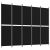 Parawan 5-panelowy, czarny, 250x200 cm, tkanina