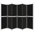 Parawan 6-panelowy, czarny, 300x200 cm, tkanina