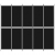 Parawan 5-panelowy, czarny, 250x220 cm, tkanina