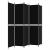 Parawan 5-panelowy, czarny, 250x220 cm, tkanina