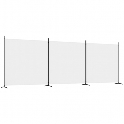 Parawan 3-panelowy, biały, 525x180 cm, tkanina