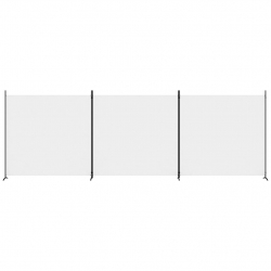 Parawan 3-panelowy, biały, 525x180 cm, tkanina