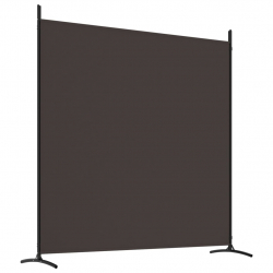 Parawan 3-panelowy, brązowy, 525x180 cm, tkanina