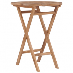 Składany stół ogrodowy, 60 cm, lite drewno tekowe