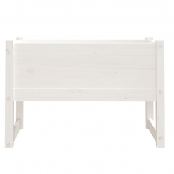 Donica, biała, 78x40x52 cm, lite drewno sosnowe