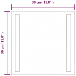 Lustro łazienkowe z LED, 30x30 cm