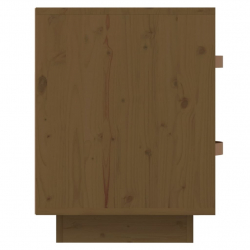 Szafka nocna, miodowy brąz, 40x34x45 cm, lite drewno sosnowe