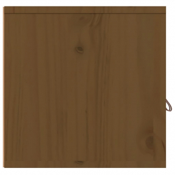 Szafka ścienna, miodowy brąz, 60x30x30 cm, lite drewno sosnowe