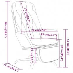 Fotel wypoczynkowy z podnóżkiem, musztardowy, obity aksamitem