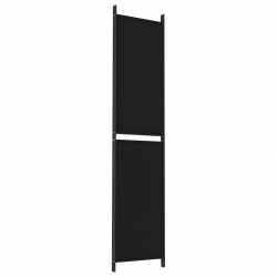 Parawan 4-panelowy, czarny, 200x220 cm, tkanina