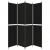 Parawan 4-panelowy, czarny, 200x220 cm, tkanina