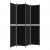 Parawan 4-panelowy, czarny, 200x220 cm, tkanina