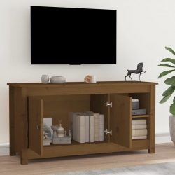 Szafka pod TV, miodowy brąz, 103x36,5x52 cm, drewno sosnowe