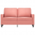 Sofa 2-osobowa, różowy, 120 cm, tapicerowana aksamitem