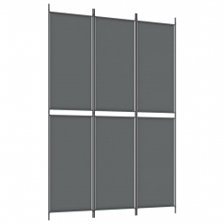 Parawan 3-panelowy, antracytowy, 150x220 cm, tkanina