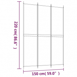 Parawan 3-panelowy, antracytowy, 150x220 cm, tkanina