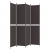 Parawan 4-panelowy, brązowy, 200x220 cm, tkanina