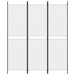 Parawan 3-panelowy, biały, 150 x 180 cm, tkanina