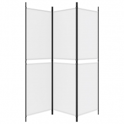 Parawan 3-panelowy, biały, 150 x 180 cm, tkanina