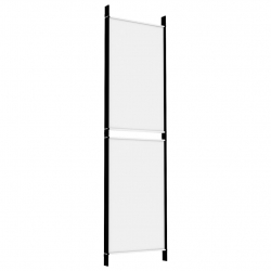 Parawan 4-panelowy, biały, 200 x 180 cm, tkanina