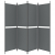 Parawan 4-panelowy, antracytowy, 200 x 180 cm, tkanina
