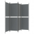 Parawan 4-panelowy, antracytowy, 200 x 180 cm, tkanina