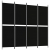 Parawan 4-panelowy, czarny, 200 x 180 cm, tkanina
