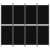 Parawan 4-panelowy, czarny, 200 x 180 cm, tkanina