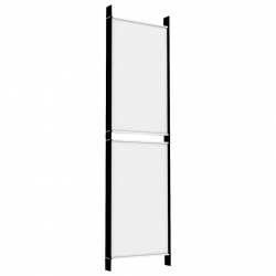 Parawan 5-panelowy, biały, 250 x 180 cm, tkanina