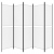 Parawan 5-panelowy, biały, 250 x 180 cm, tkanina