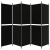 Parawan 5-panelowy, czarny, 250 x 180 cm, tkanina